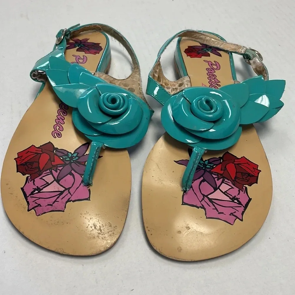 Poetic licence blue flower sandals